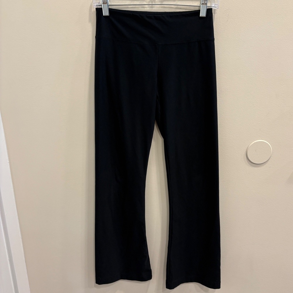 Y2K Bally Total Fitness Black Low Rise Flare Yoga Pants Small Retro Sport Active